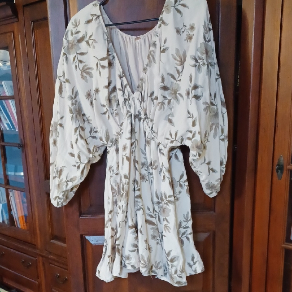 FP Movement by Free People Floral Dress in Cream and Brown